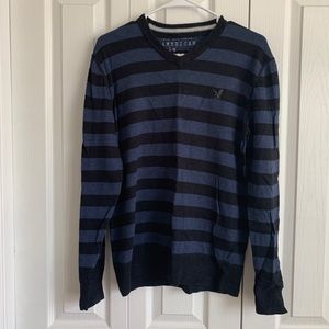 American Eagle - Sweater - M - Blue/Black